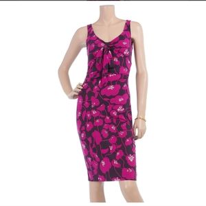 Diane Von Furstenberg DvS St Kitt 100% silk pink floral dress